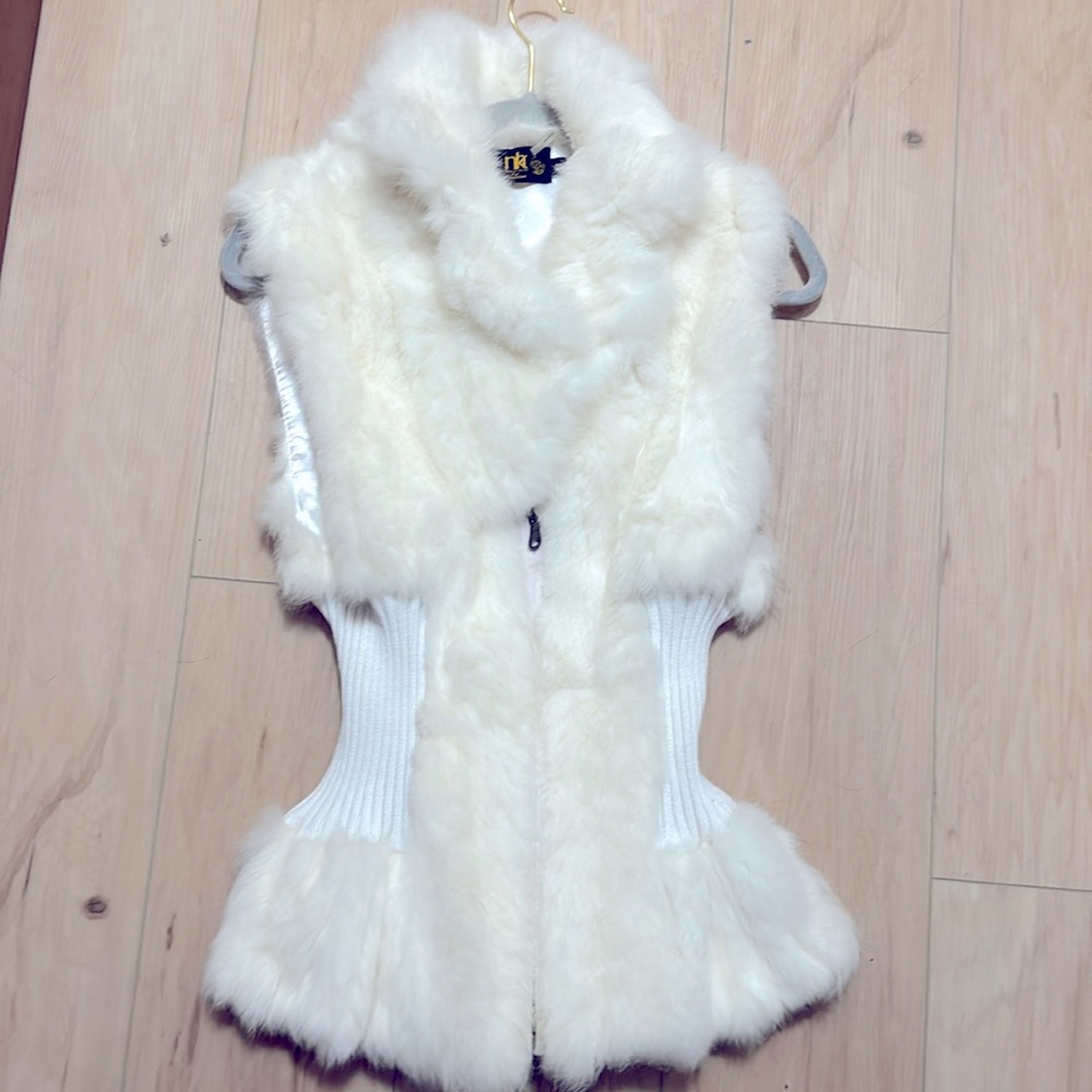 Metric Knits fur collection vest.